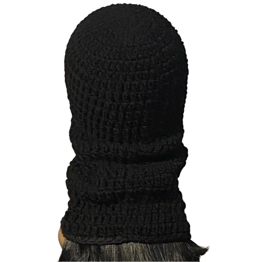 Black Handmade Crochet Balaclava - Picture 5 of 5